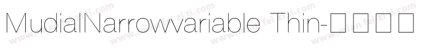 MudialNarrowvariable Thin字体转换